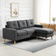 Homcom Scandi Design Dark Gray Sofa 193cm 3-Sitzer