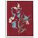 Stupell Giclee Butterflies And Flower Sprigs White Framed Art 11x14"