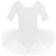 DPOIS Girl's Short Sleeve Ballerina Ballet Dance Leotard Dress - White