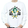 Elf Boy's Headed Ninny Muggins Sweatshirt - White