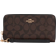 Coach Long Zip Around Wallet In Signature Canvas - Gold/Brown Black