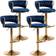 Riknuxi Gold Velvet Blue Bar Stool 39" 4