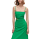 Mango Olimpia Cut Out Linen Blend Dress - Green