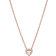 Pandora Sparkling Heart Collier Necklace - Rose Gold/Transparent
