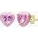 GiGiGirl Halo Heart Stud Earrings - Gold/Pink