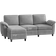 Bed Bath & Beyond Futzca Sectional Couch Light Grey Sofa 79.1" 4 Seater