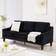 Row Couch Black Sofa 74" 3 Seater