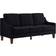 Row Couch Black Sofa 74" 3 Seater