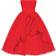 Milla Dramatic red organza dress adorned with Milla's signature, Xo Xo