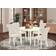 East West Furniture Boston White Dining Set 42" 5