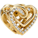 Pandora Sparkling Entwined Hearts Charm - Gold/Transparent