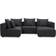 Joss & Main Alette Black Sofa 163" 5 5 Seater