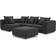 Joss & Main Alette Black Sofa 163" 5 5 Seater