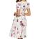 Simple Flavor Women's Floral Summer Midi Dress - Beige