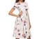 Simple Flavor Women's Floral Summer Midi Dress - Beige