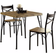 Benzara Wood and Metal Brown/Black Dining Set 29x29" 3