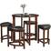 Roundhill Furniture P5102 Espresso Dining Set 36" 5