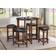 Roundhill Furniture P5102 Espresso Dining Set 36" 5