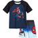 Marvel Boy's Spider-Man Rash Guard Set - Black/Blue