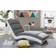 Baxton Studio Percy Gray/White Lounge Chair 31.2"