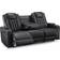 Ashley Center Point Black Sofa 83" 3 Seater