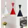 Siet Conical Red Pendant Lamp 6.7"