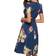 Simple Flavor Women's Floral Summer Midi Dress - Navy Blue