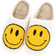 YJJY Smiley Face Slippers Plush Cute - White