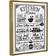 Stupell Industries Witty Kitchen Rules Gold Floater Framed Art 25x31"