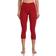 Colorfulkoala Women's High Waisted Yoga Capri - Rose Red