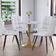 CorLiving Ivo Gray/Gold Dining Table 28"