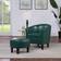 Convenience Concepts Take a Seat Churchill with Ottoman Forest Green Armchair 27.5" 2