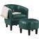 Convenience Concepts Take a Seat Churchill with Ottoman Forest Green Armchair 27.5" 2