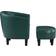 Convenience Concepts Take a Seat Churchill with Ottoman Forest Green Armchair 27.5" 2