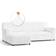 Paulato Microfibra Collection Stretch Sectional Loose Sofa Cover White (368.3x177.8)