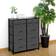 AZL1 Life Concept Fabric Storage and Organization Charcoal Grey Chest of Drawer 31.5x34.2"