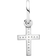 Pandora Sparkling Cross Dangle Charm - Silver/Black/Transparent