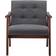 Convenience Concepts Take a Soft Foam Seat Natalie Dark Gray Fabric/Espresso Armchair 31"