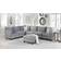 Lilola Home L-Shape Sectional Couch with Pillows Simona Grey Sofa 120" 7 6 Seater