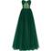 Milla Emerald Green Tulle Maxi Dress with a Corset Bustier