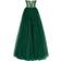 Milla Emerald Green Tulle Maxi Dress with a Corset Bustier