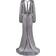 Milla Fancy silver silk maxi evening dress