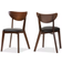 Baxton Studio Sumner Mid Walnut Brown/Black Kitchen Chair 31.5" 2