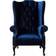 JV Furniture Chesterfield Sofa Couch Blue Sessel 133cm