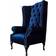 JV Furniture Chesterfield Sofa Couch Blue Sessel 133cm