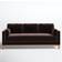 Joss & Main Pera Deep Brown Sofa 84" 3 Seater