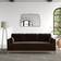 Joss & Main Pera Deep Brown Sofa 84" 3 Seater