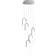 Finesse Decor CH-0301-5C Silver Pendant Lamp 13.7"