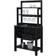 Convenience Concepts Newport Serving Bar Black Faux Marble Liquor Cabinet 30x64"