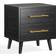 Aiho Nightstand Modern Black Bedside Table 15x18.2